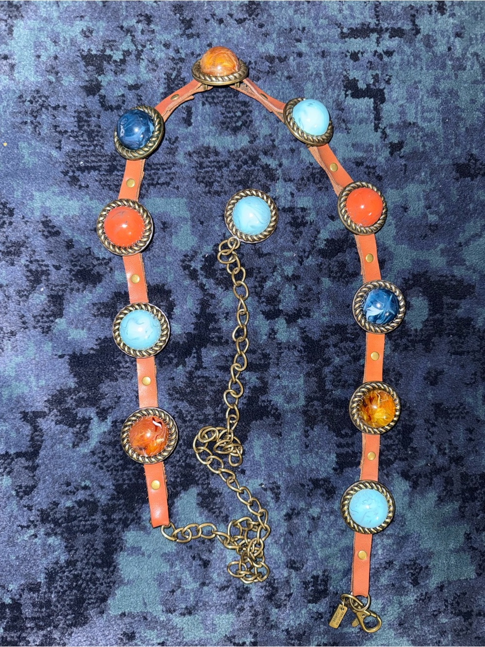 Vintage Chico’s One Size Chunky Cabochon Chain Belt